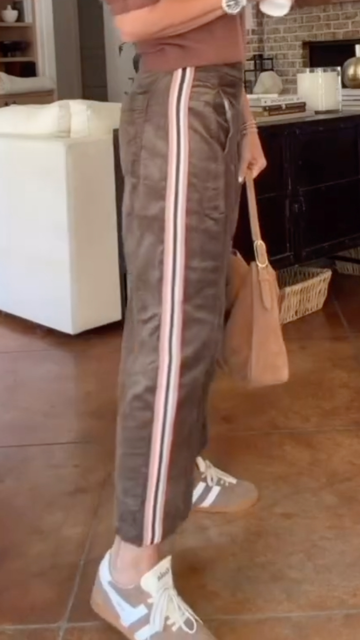 Women's Corduroy Striped Casual Trousers