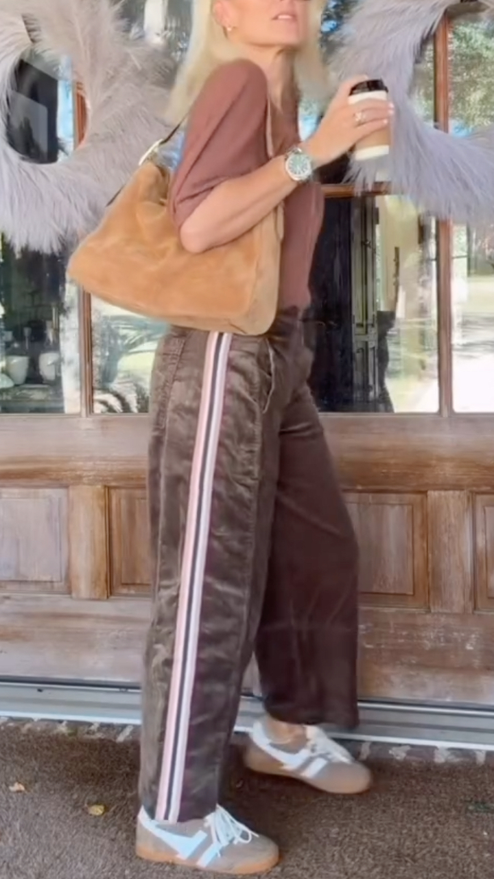 Women's Corduroy Striped Casual Trousers