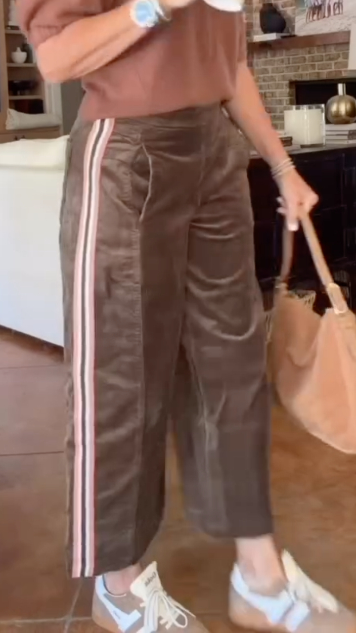 Women's Corduroy Striped Casual Trousers