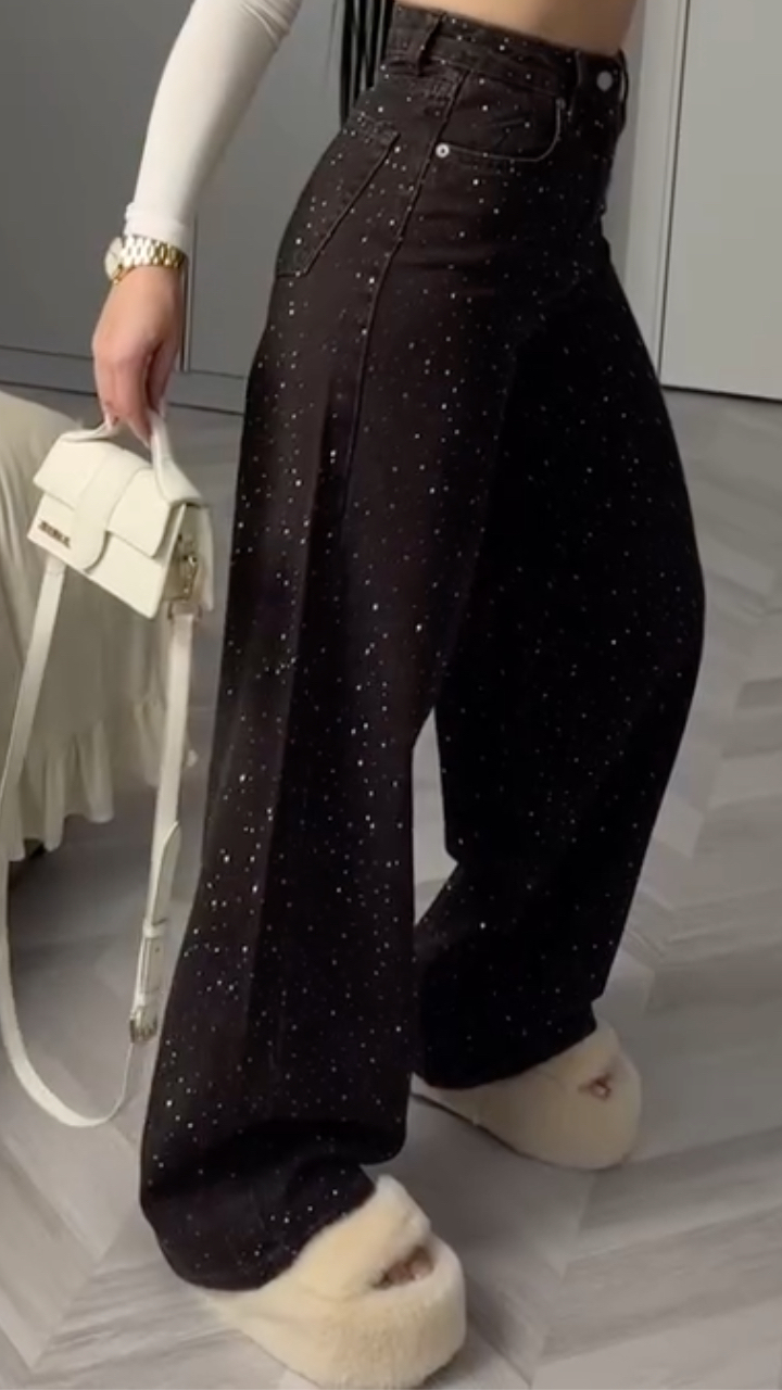 Women's Rhinestone Casual Jeans