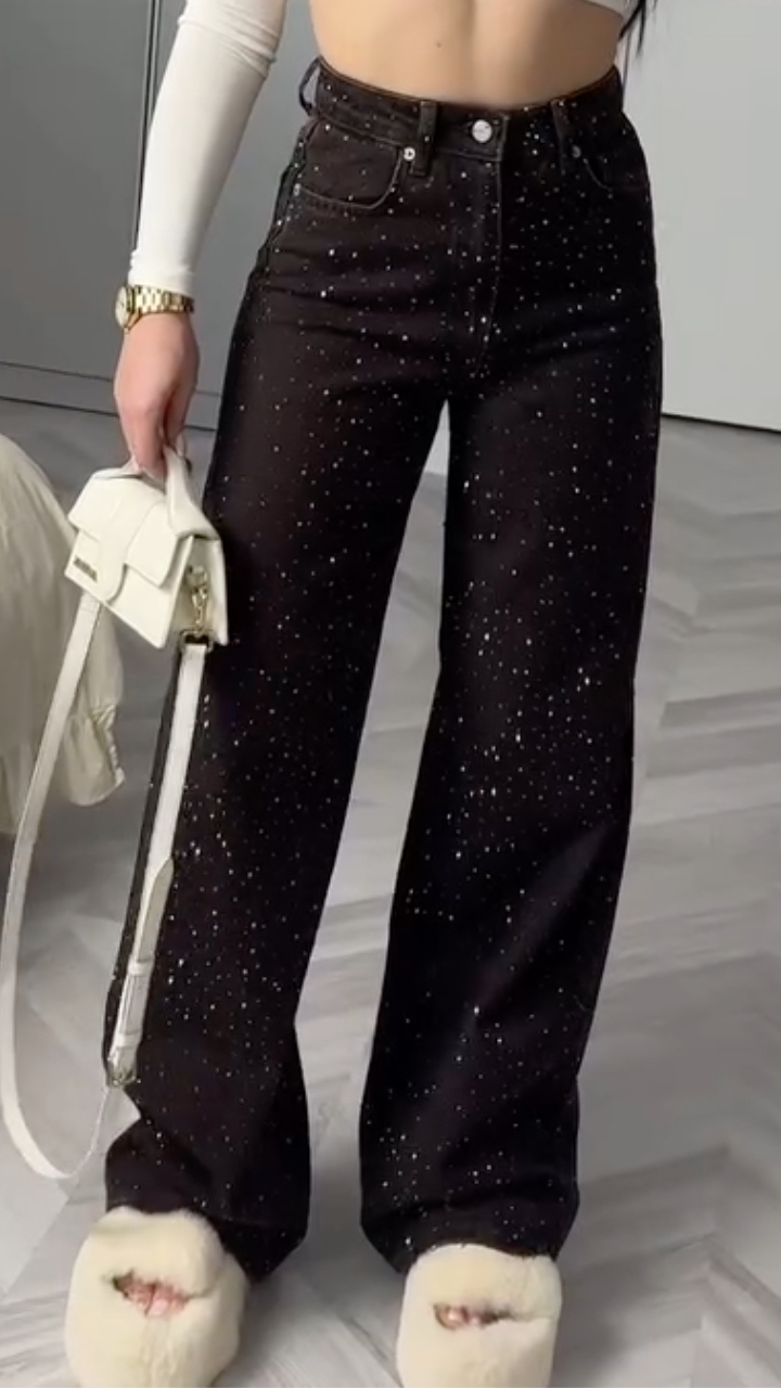 Women's Rhinestone Casual Jeans