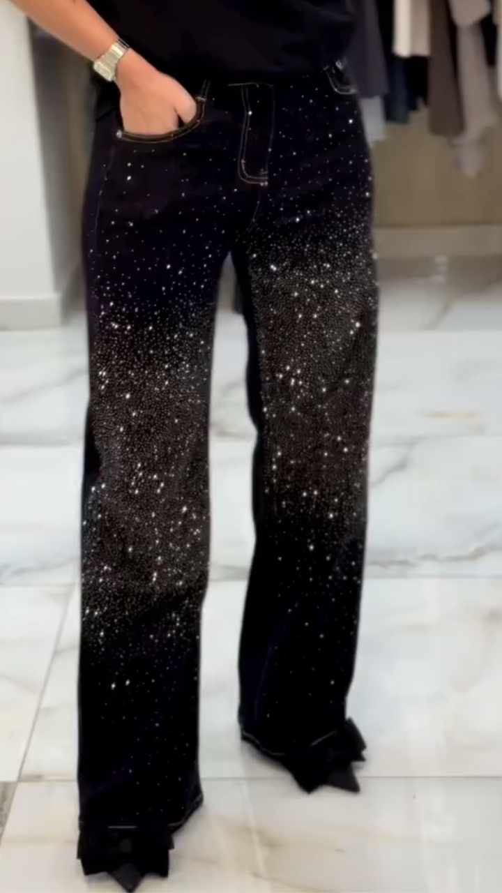 Women's Rhinestone Casual Jeans