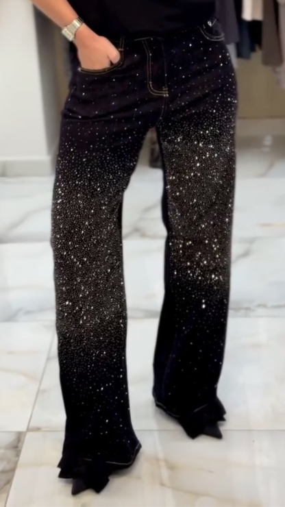 Women's Rhinestone Casual Jeans