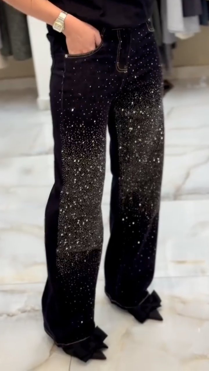 Women's Rhinestone Casual Jeans