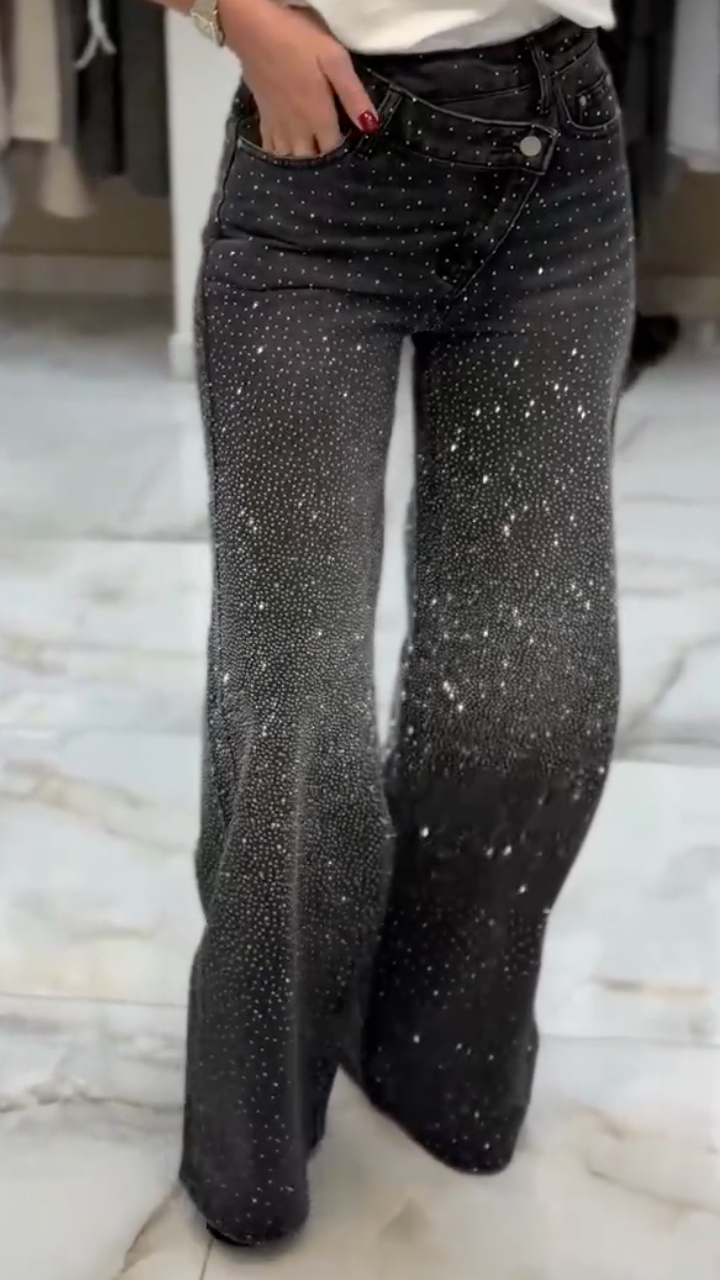 Women's Rhinestone Casual Jeans
