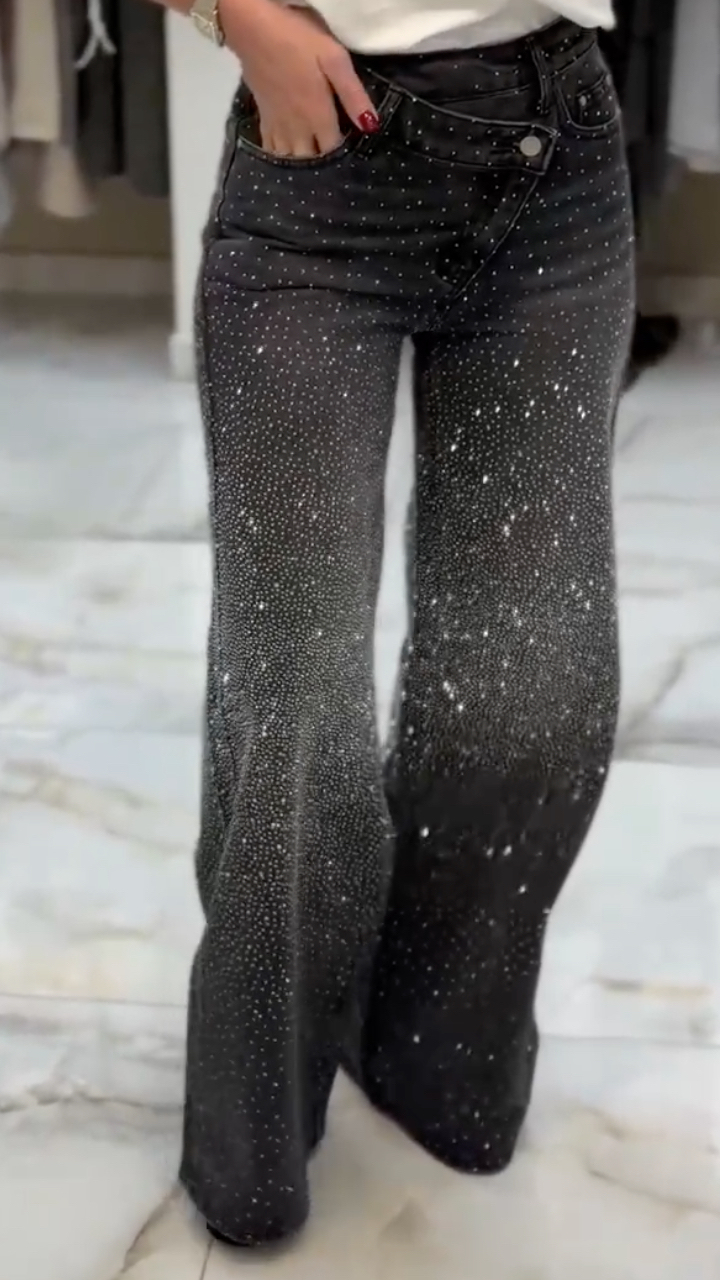 Women's Rhinestone Casual Jeans