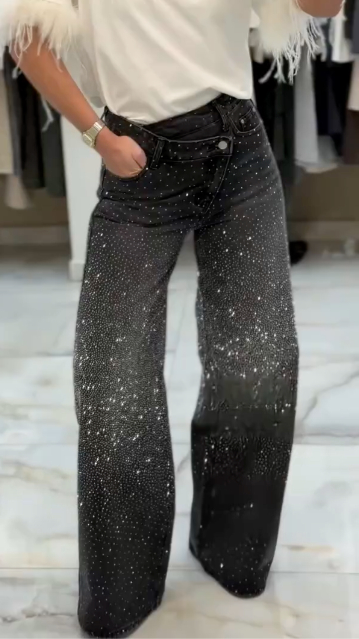 Women's Rhinestone Casual Jeans