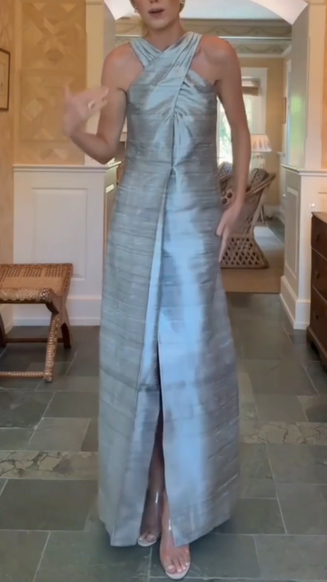 Women Neck Hanging Backless Casual Dress