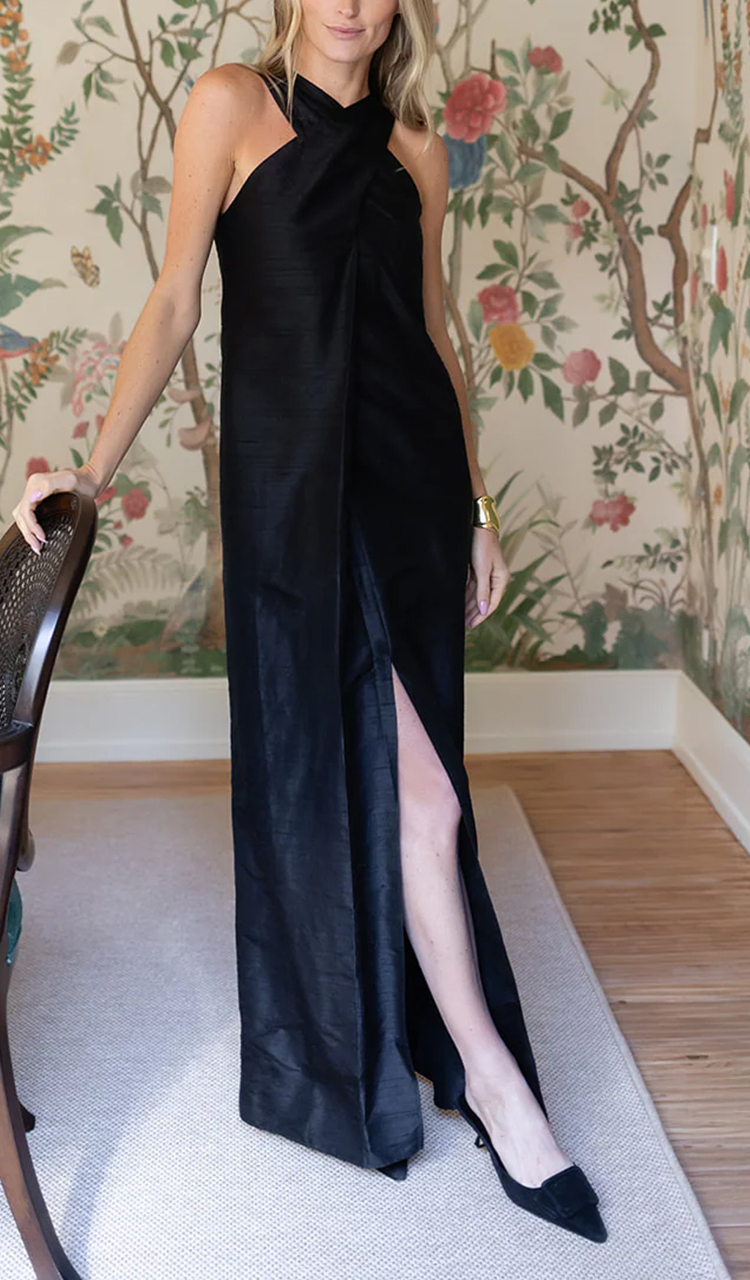 Women Neck Hanging Backless Casual Dress