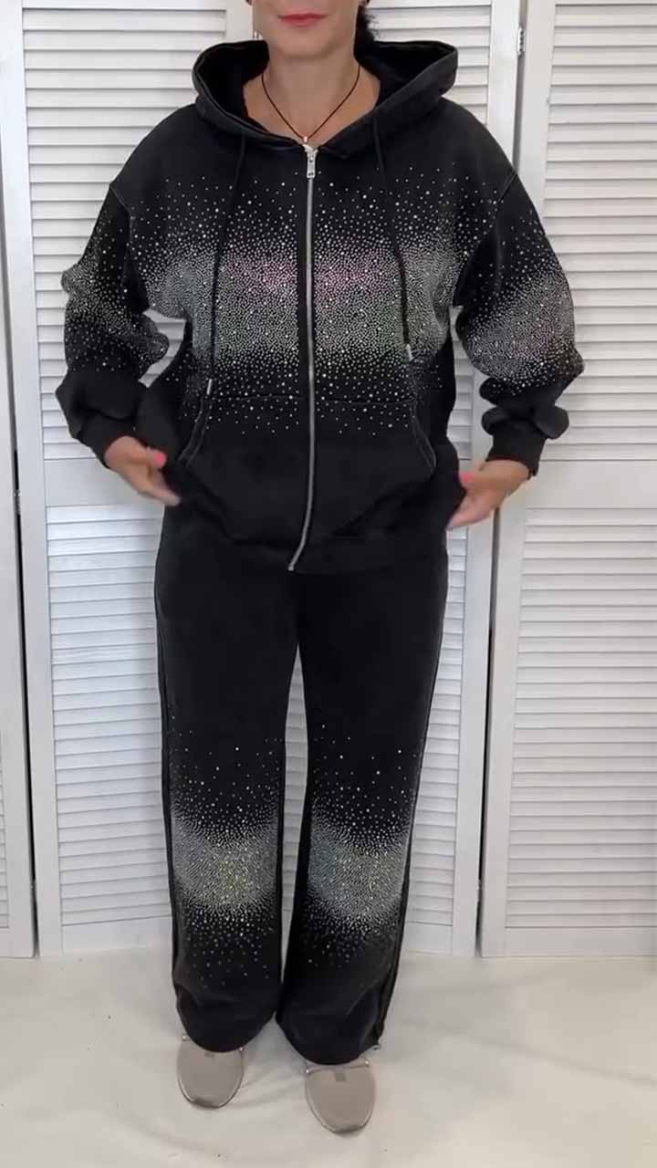 Latest autumn starry sky sweatshirt suit