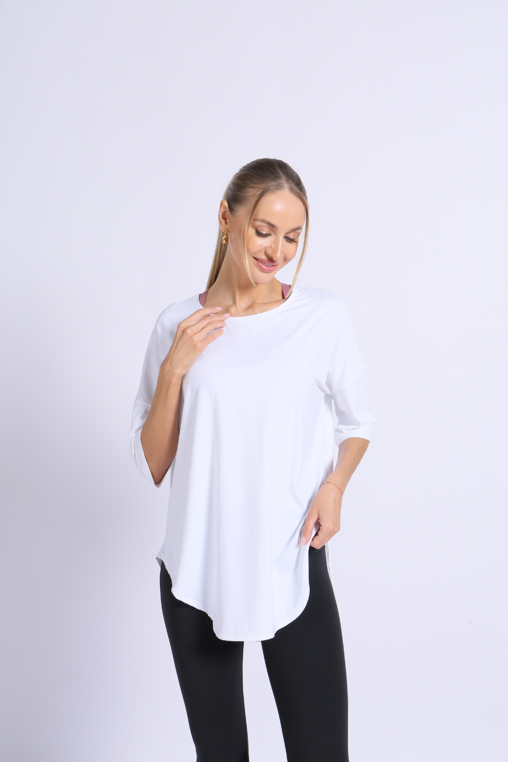 NUCBN® Yoga clothes split long sleeve sun protection sportswear UV protection running fitness loose T-shirt