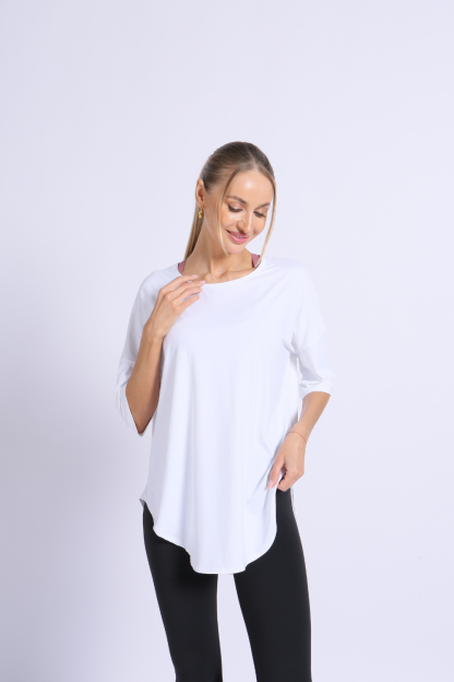NUCBN® Yoga clothes split long sleeve sun protection sportswear UV protection running fitness loose T-shirt