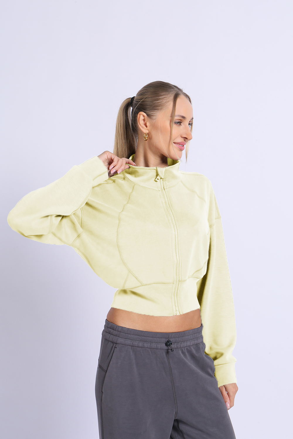 NUCBN® Velvet Series-Modal Fabric Sports Leisure Stand Collar Jacket