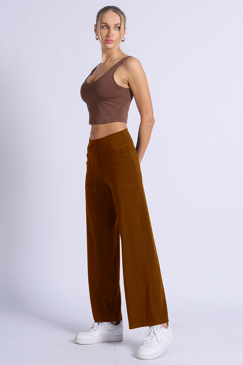 NUCBN® Velvet Series - Modal Fabric Drawstring Splicing Casual Sports Pants