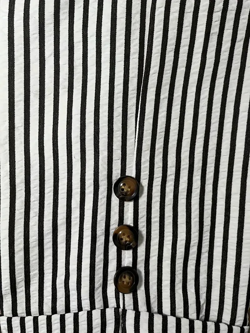 Women's Casual Striped Lace-Up Pants