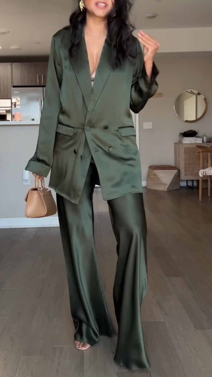 100% silk 19mm suit jacket matching solid color slimming medium and long suit skirt