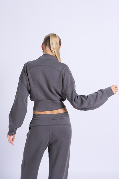 NUCBN® Velvet Series-Modal Fabric Sports Leisure Stand Collar Jacket