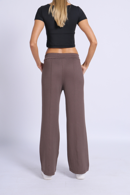 NUCBN® Three-dimensional half-stitched flared pants (ribbed)