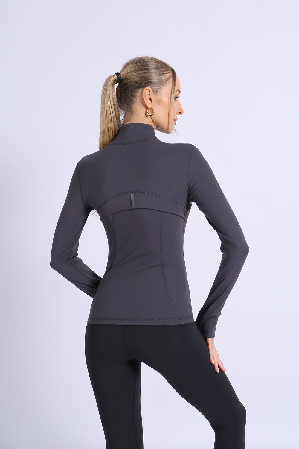 NUCBN® hot-selling sports jacket for women autumn and winter zipper stand collar slim fit sports outdoor long-sleeved yoga jacket