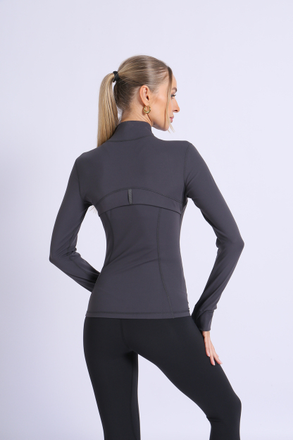 NUCBN® hot-selling sports jacket for women autumn and winter zipper stand collar slim fit sports outdoor long-sleeved yoga jacket