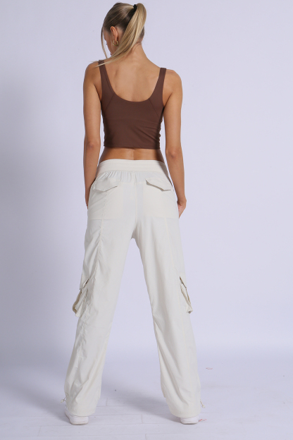 NUCBN® High-density waterproof two-way elastic adjustable loose mid-waist overalls