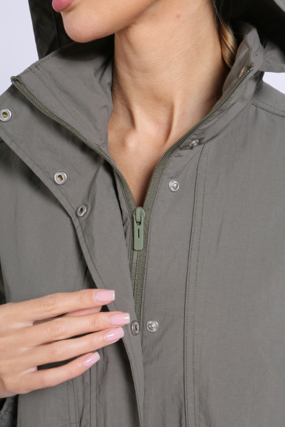 NUCBN® High Woven Washed Jacket (Folding Hood)