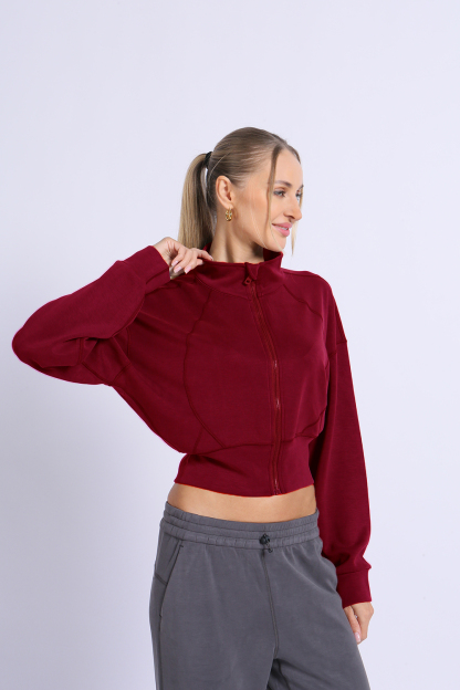 NUCBN® Velvet Series-Modal Fabric Sports Leisure Stand Collar Jacket