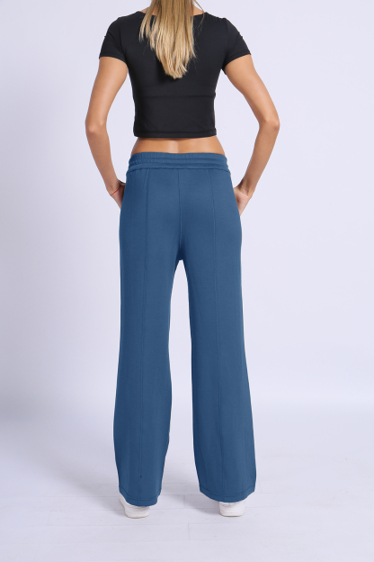 NUCBN® Three-dimensional half-stitched flared pants (ribbed)