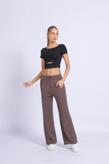 NUCBN® Nude hollow navel-exposing sports short-sleeved quick-drying tight yoga suit