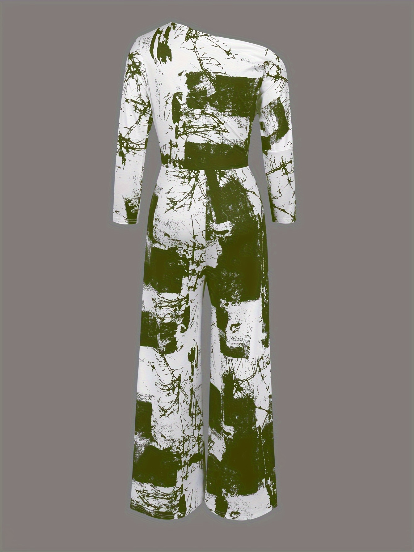 One Shoulder Jumpsuit, Elegant Split Jumpsuit For Spring, Women's Clothing