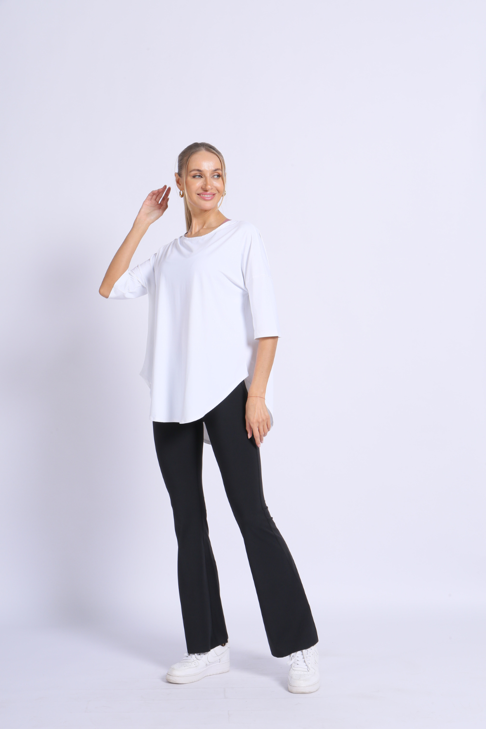 NUCBN® Yoga clothes split long sleeve sun protection sportswear UV protection running fitness loose T-shirt