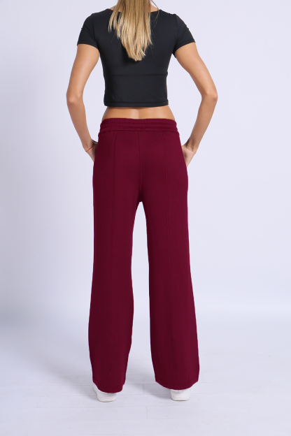 NUCBN® Three-dimensional half-stitched flared pants (ribbed)