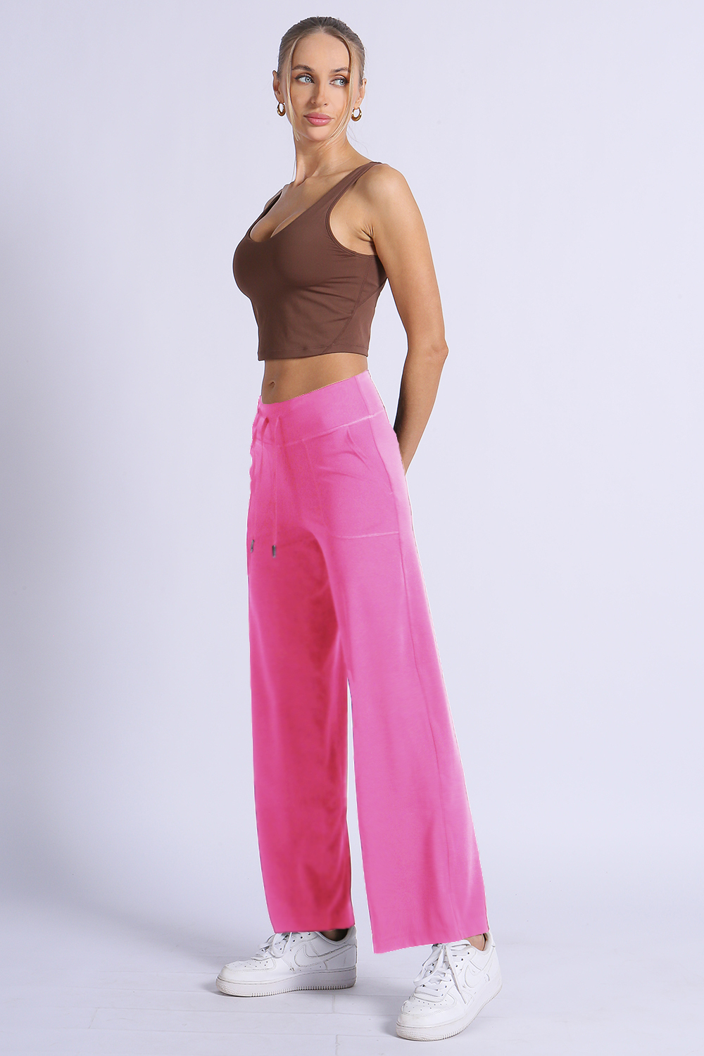 NUCBN® Velvet Series - Modal Fabric Drawstring Splicing Casual Sports Pants