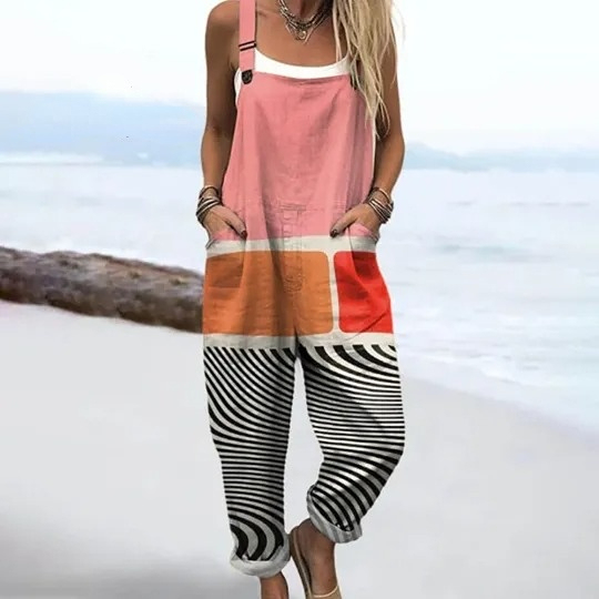 Women's Abstract Geometric Line Pattern Art Print Casual 100% Cotton W