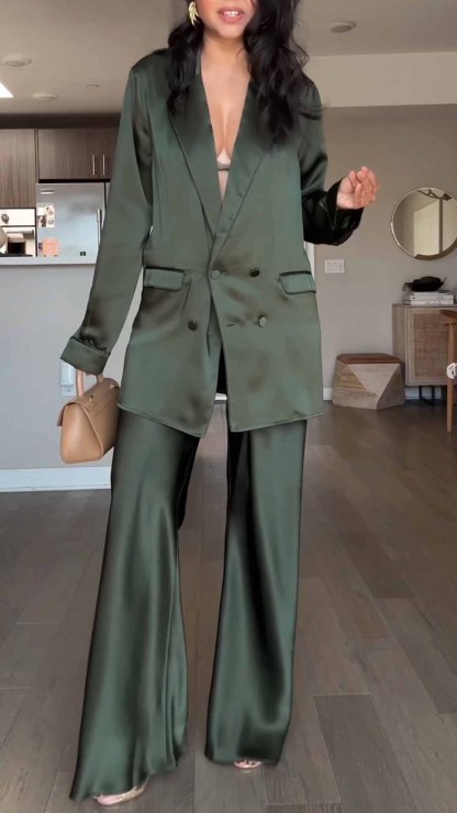 100% silk 19mm suit jacket matching solid color slimming medium and long suit skirt