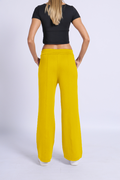 NUCBN® Three-dimensional half-stitched flared pants (ribbed)