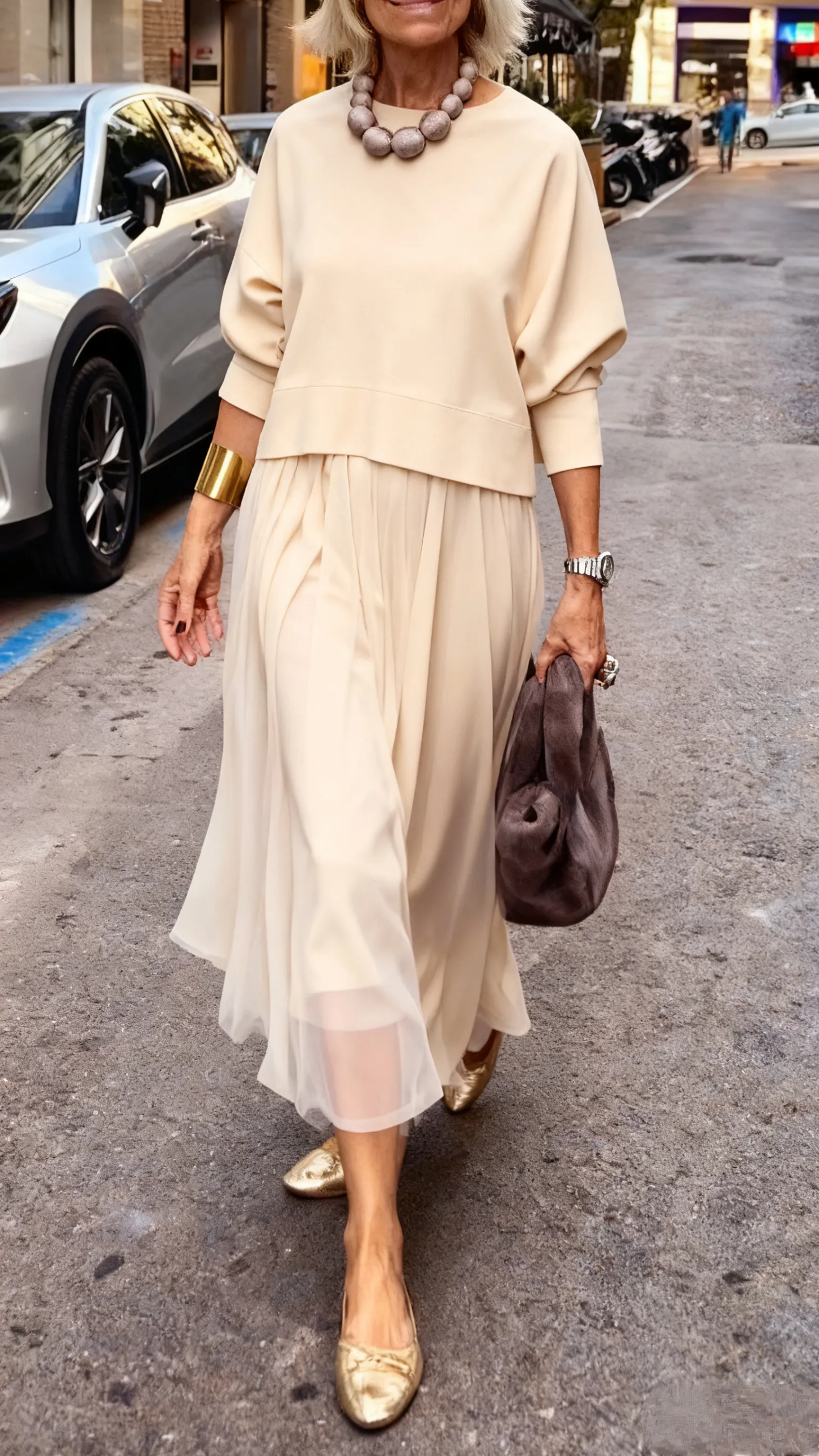 Women Inner Dress + Top Casual Suit