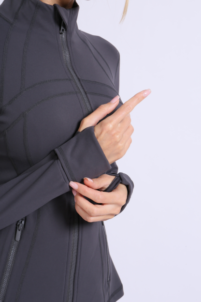 NUCBN® Yoga jackets for spring, autumn and winter, yoga tops for running and fitness, stand-up collar tights Sports jackets