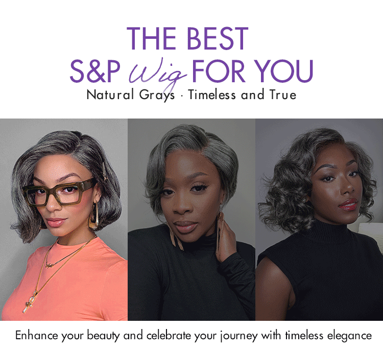 Layered Blowout Salt and Pepper Glueless Grey Wig Minimalist HD Lace Shoulder Length Wavy Wig