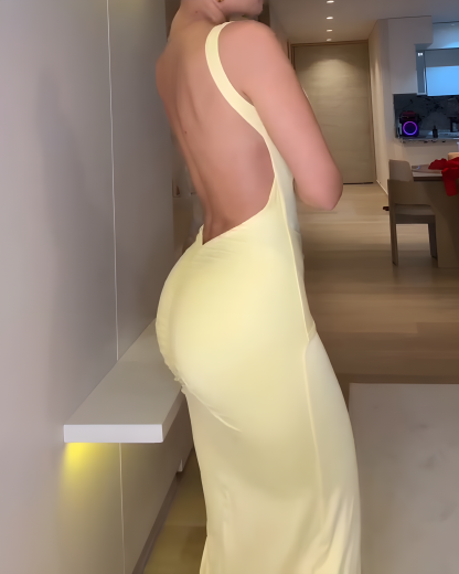 Sleeveless Backless Bodycon Long Maxi Dress