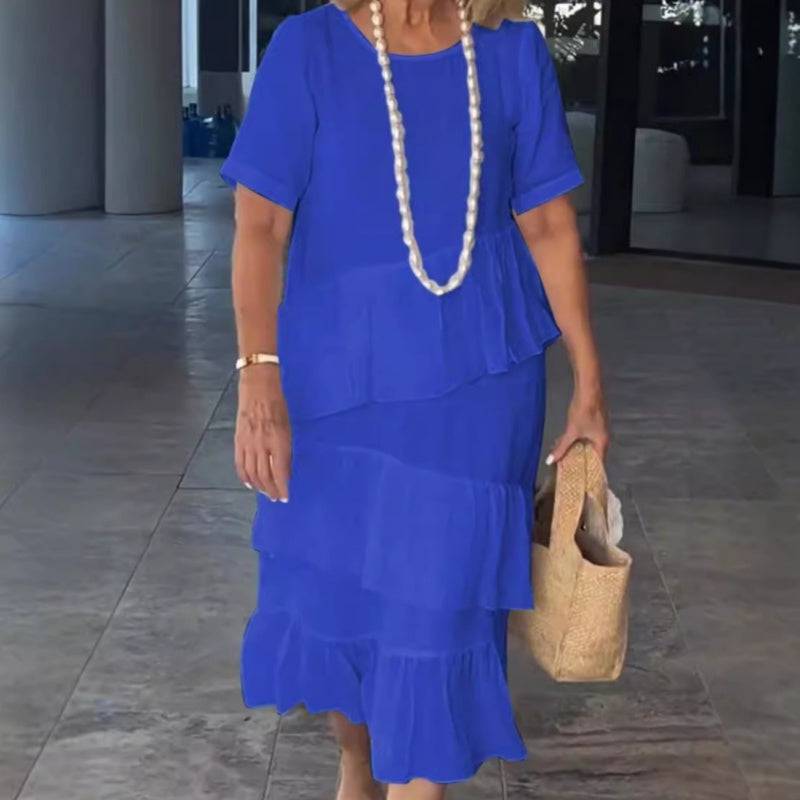 [S-3XL]💖Cotton Linen Short Sleeve Dress