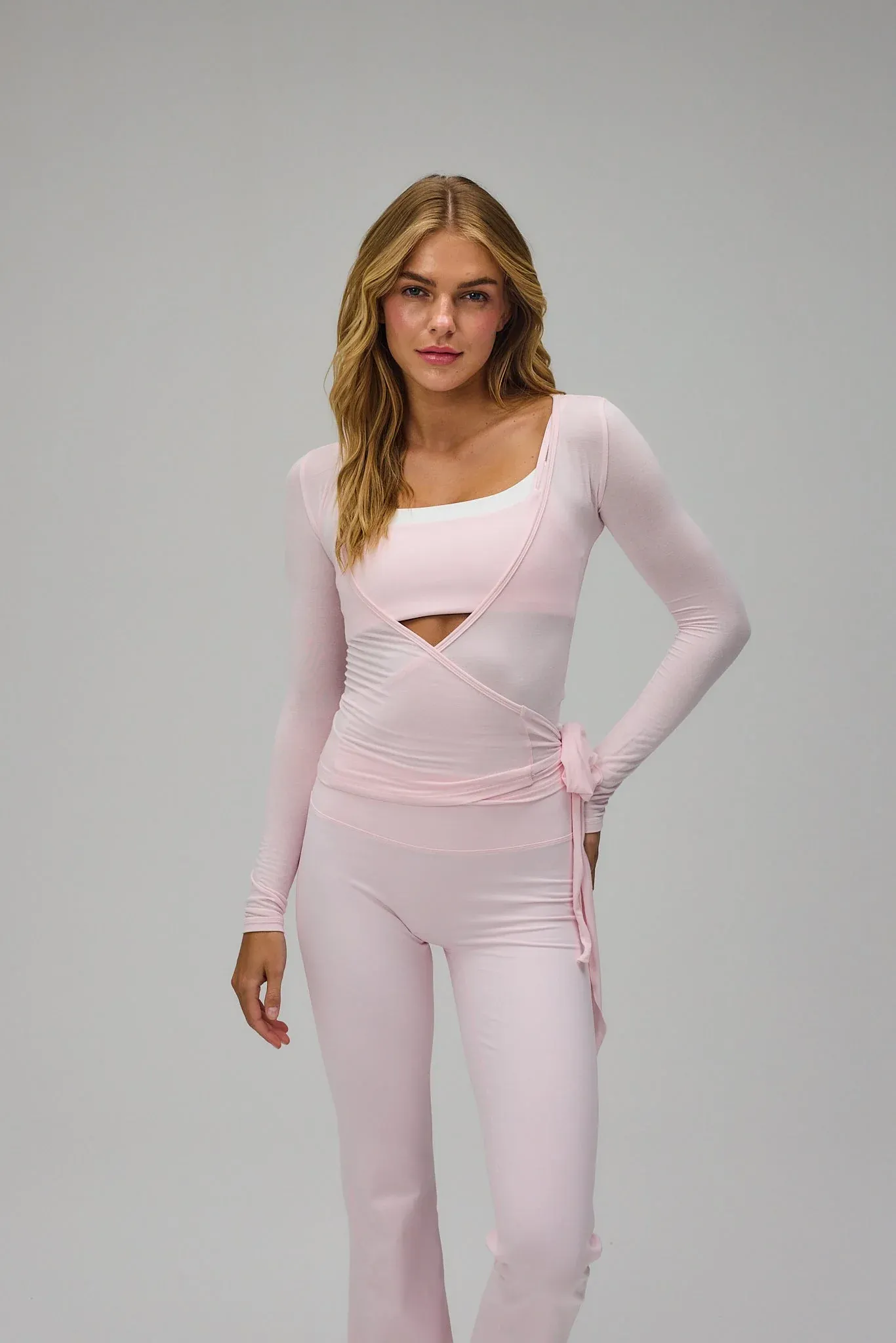 Ballet Wrap Blouse - Lemon