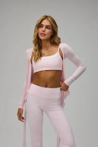 Ballet Wrap Blouse - Lemon