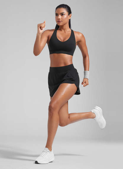 Feathery-Fit Soft High Waisted Dolphin Shorts 3” With Zipper Pockets-1