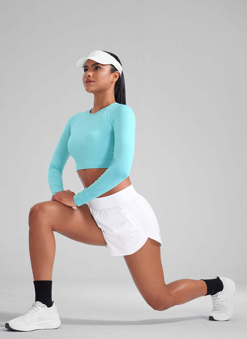 Feathery-Fit Soft High Waisted Dolphin Shorts 3” With Zipper Pockets-1