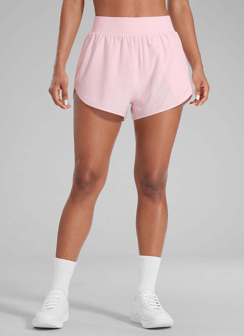 Feathery-Fit Soft High Waisted Dolphin Shorts 3” With Zipper Pockets-1