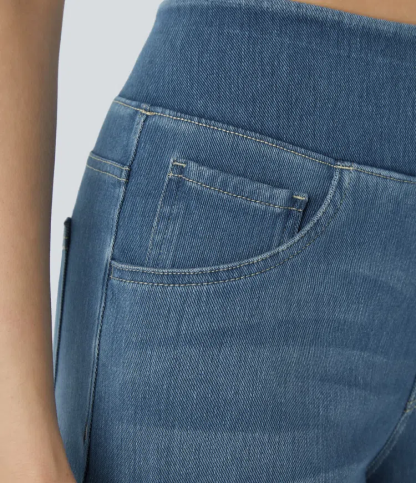 Super Stretch High-Waisted Wide Leg Jeans