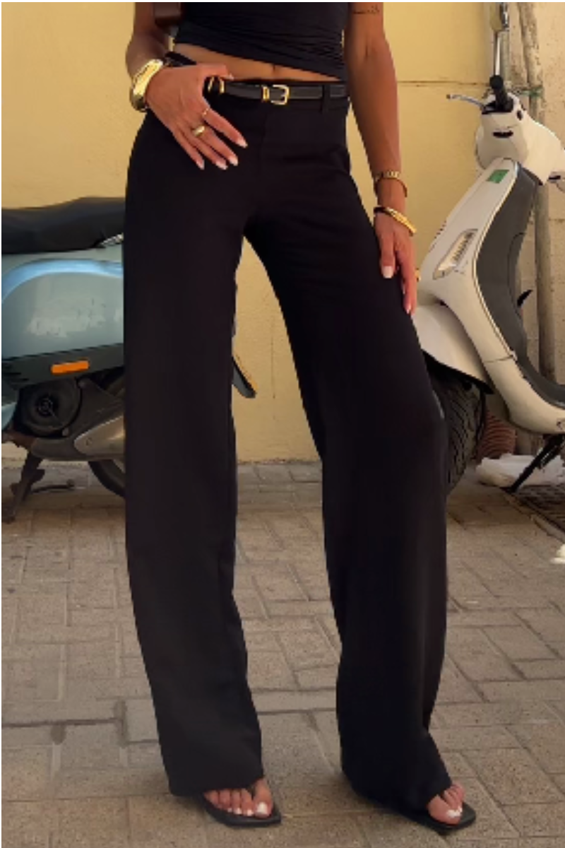 Women's Autumn White Casual Cotton And Linen Side Trim Commuter Shirt+Pants Set