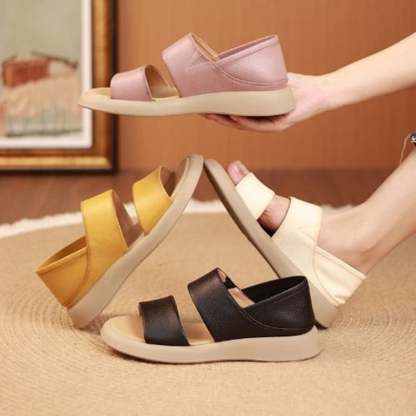 Mieclass- New Thick Soled Women's Fashionable Leather Sandals