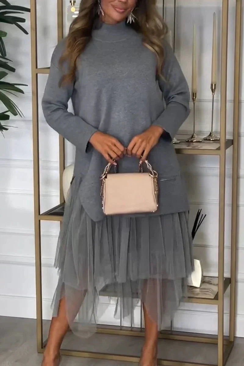 Women's Mesh Patchwork Dress